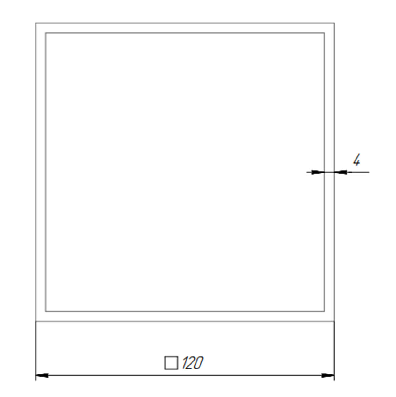 Труба алюминиевая SVETHOLL 120х120х4