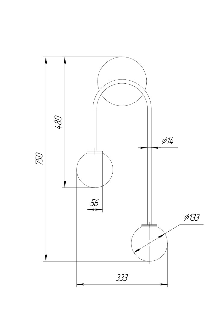 Дизайнерский светильник SVETHOLL Bloom 04 настенный 