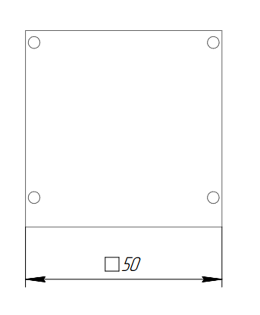 Комплект заглушек для профиля SVETHOLL 50x50