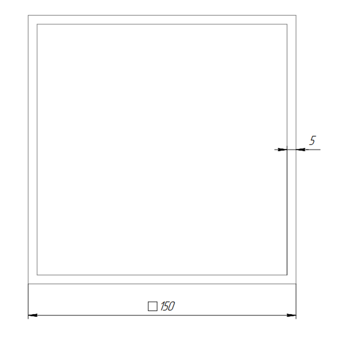 Труба алюминиевая SVETHOLL 150х150х5
