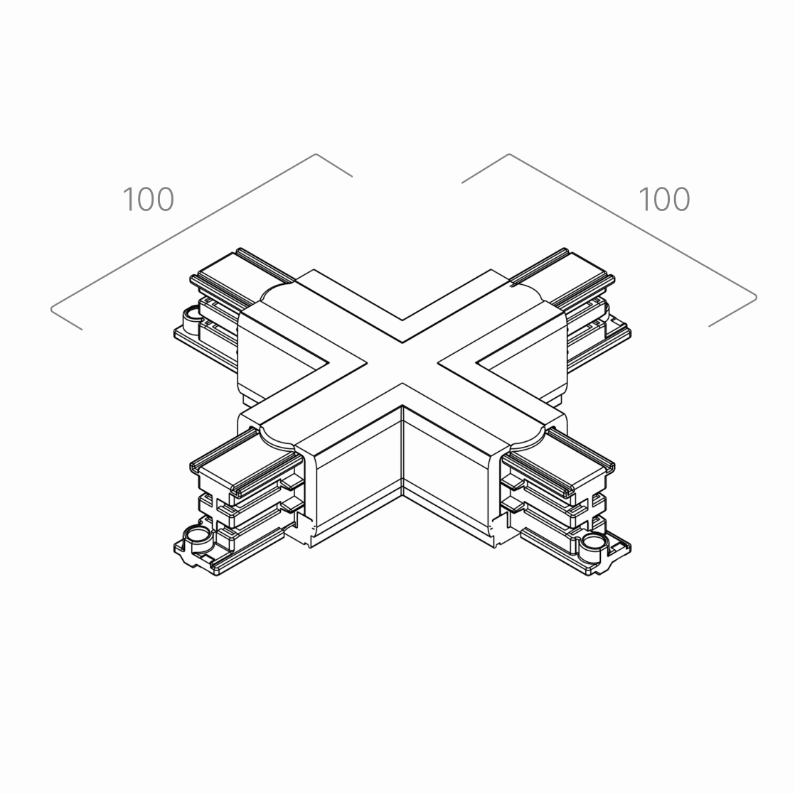Токоподвод соединитель SVETHOLL Трехфазный Т / Х 