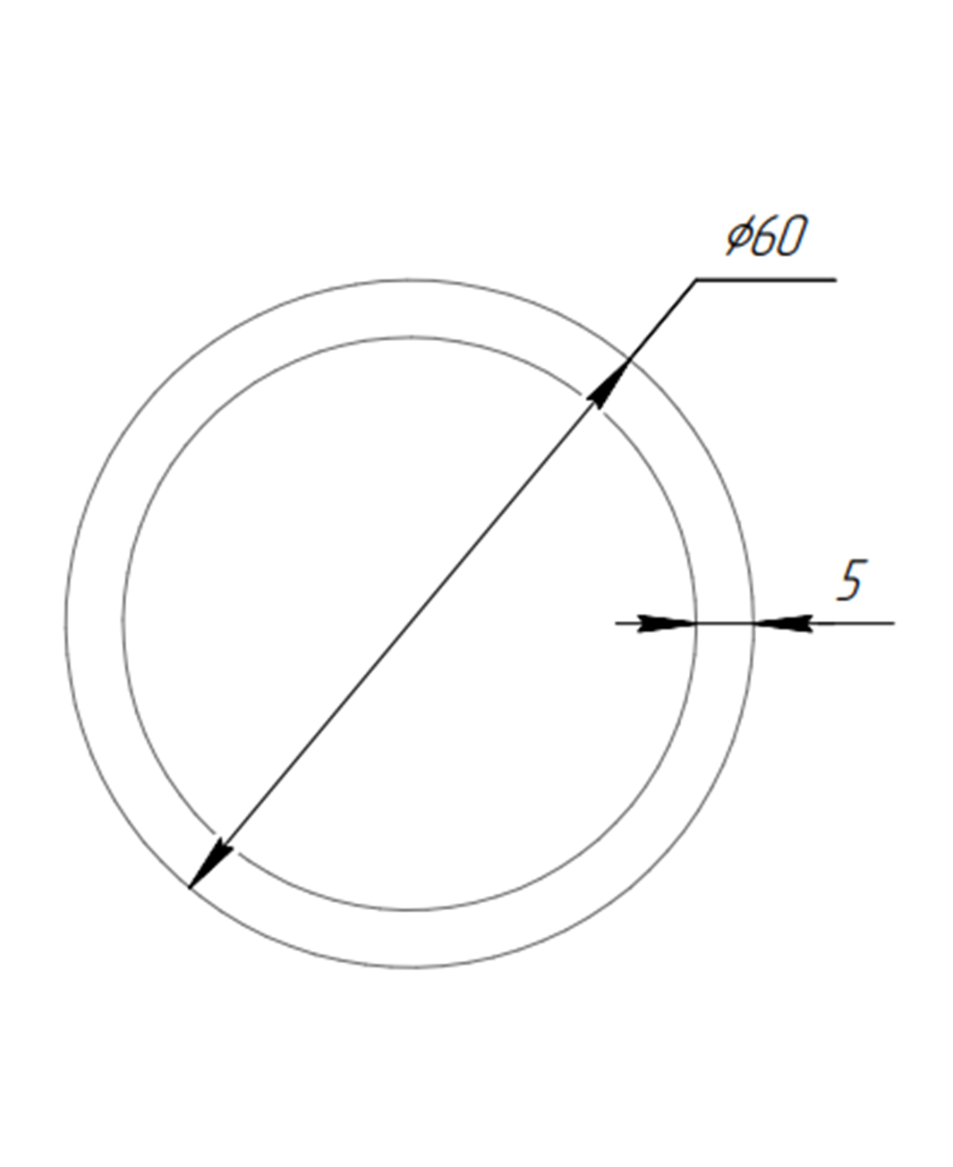 Труба алюминиевая SVETHOLL 60х5