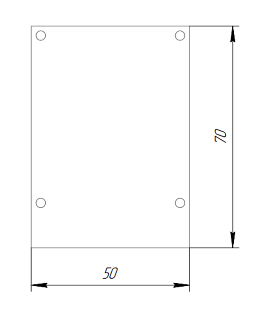 Комплект заглушек для профиля SVETHOLL 70x50